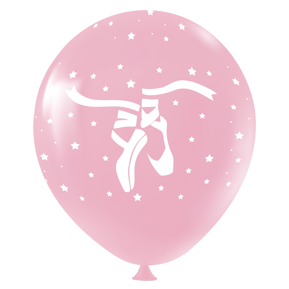 25 Balão Estampado Bailarina Rosa n11 artlatex
