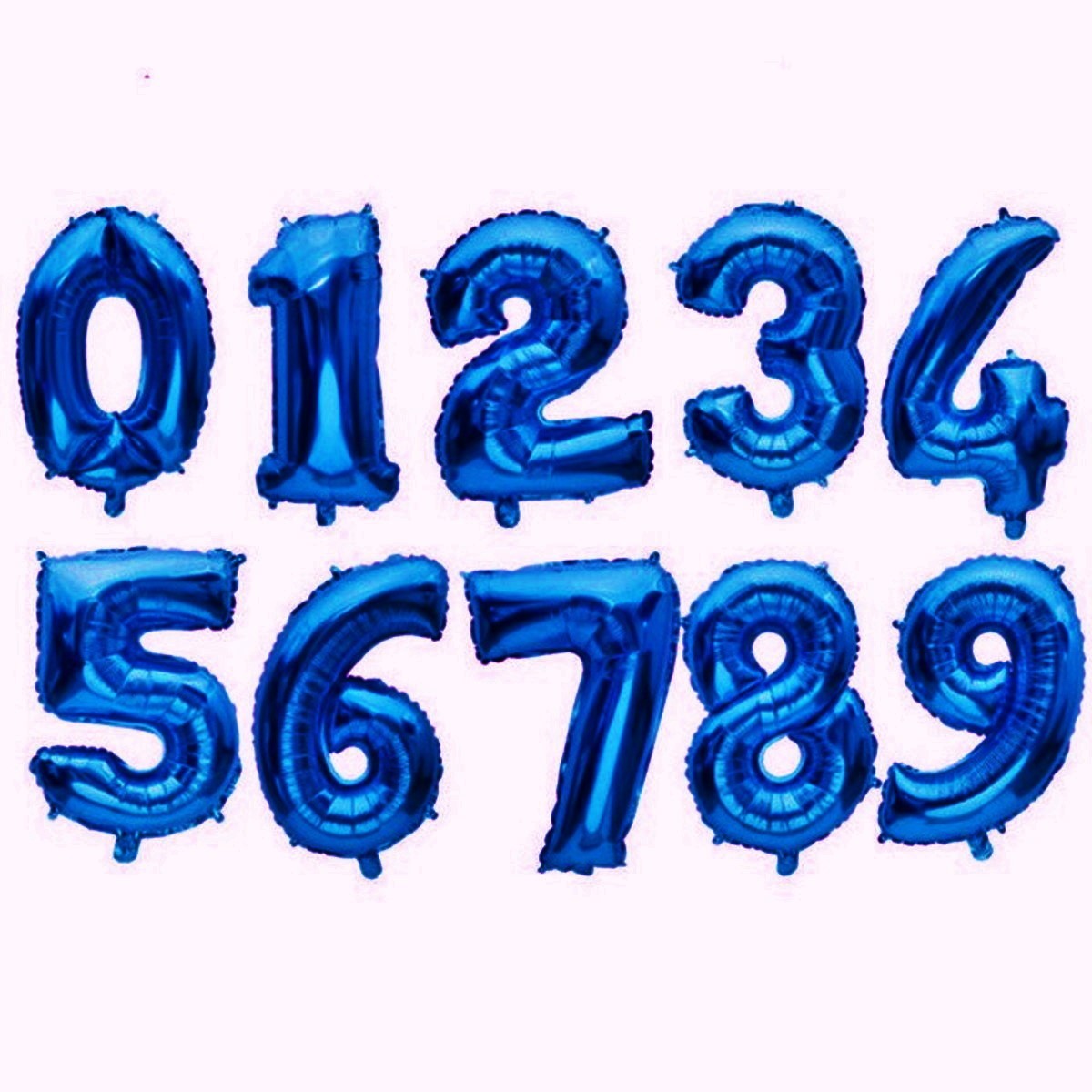 Balão Metalizado Número Azul - 40cm