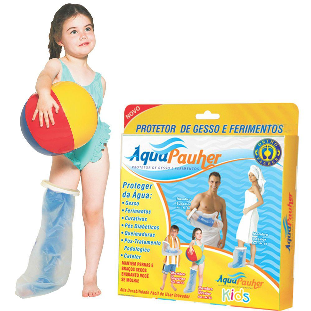 Aqua Pauher protetor de gesso e ferimentos infantil - INFERIOR 	