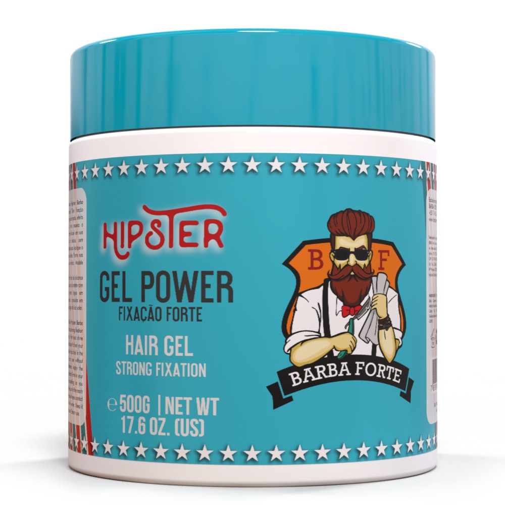 Gel Power Hipster Barba Forte  500g