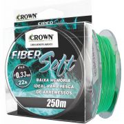 Linha Crown Fiber Soft Verde 0,33mm - 22 lbs 250m