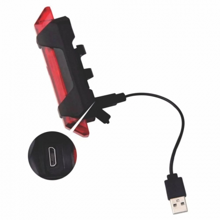 Refletor Com Carregador USB Traseiro 15 Lumens TSW