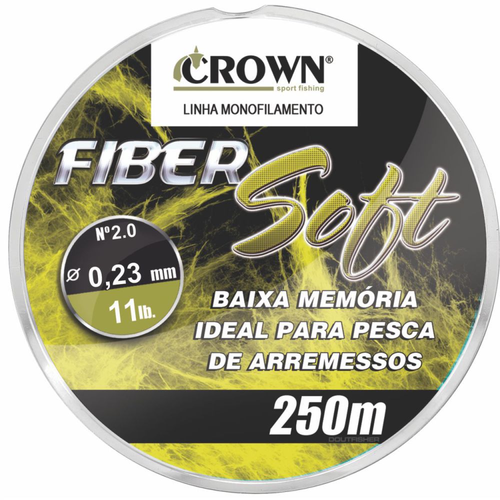 Linha Crown Fiber Soft Amarela 0,23mm - 11 lbs 250m