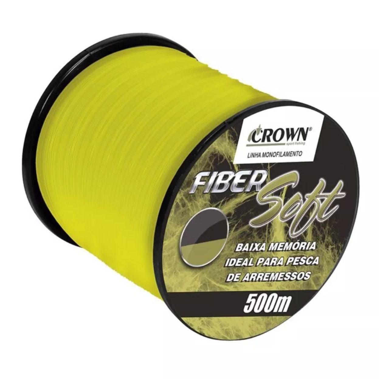 Linha Crown Fiber Soft Amarela 0,37mm - 27 lbs 500m