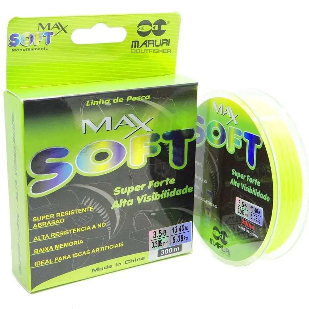 Linha Maruri Max Soft 0,309mm Verde Limão - 300m