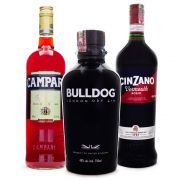 Negroni Cocktail Combo - Bulldog Gin - Campari - Cinzano Rosso