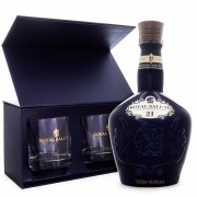 Kit Whisky Chivas Royal Salute 21 Anos 700ml + 2 Copos Exclusivos