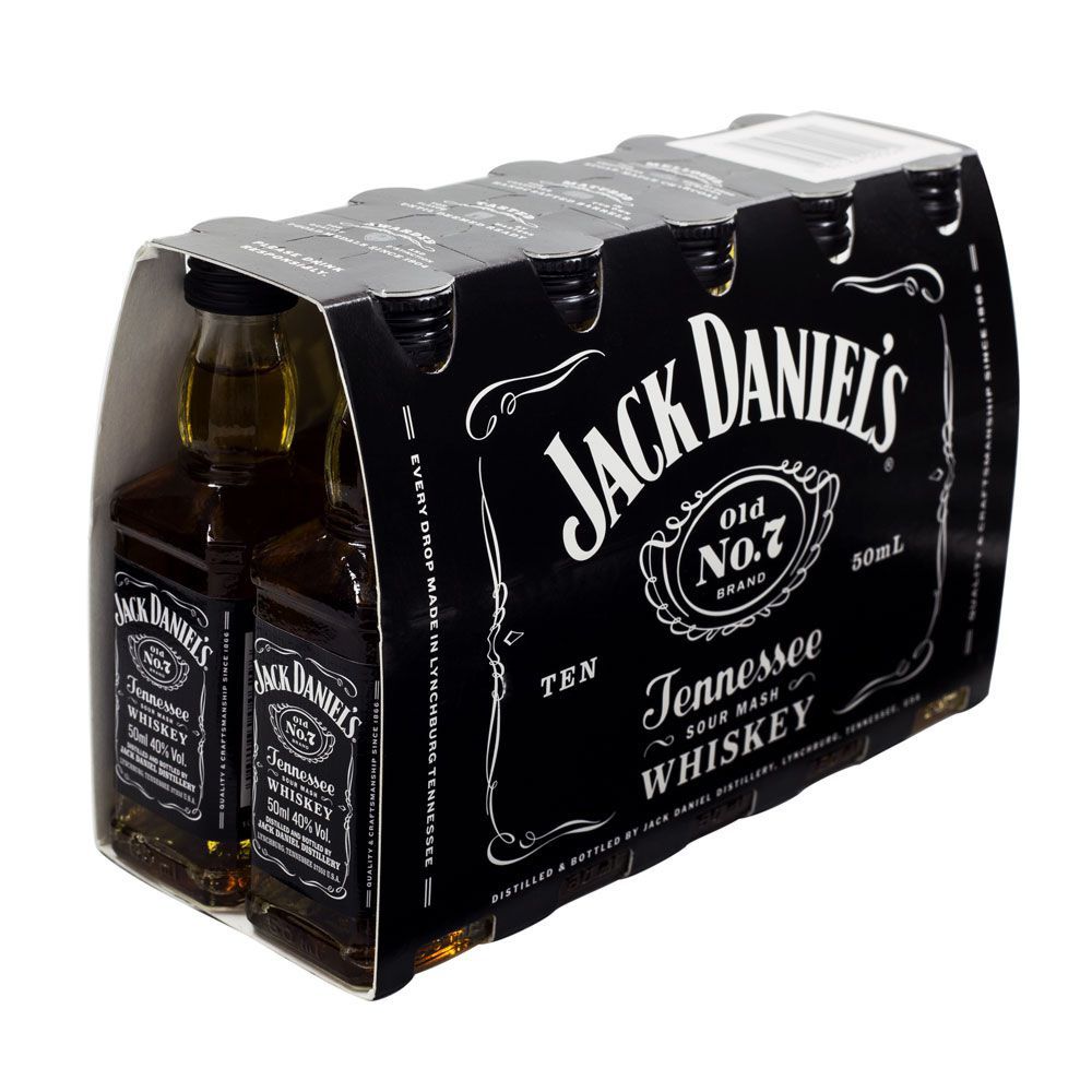 Pack Miniatura Whiskey Jack Daniel's 50ml - 10 Unidades