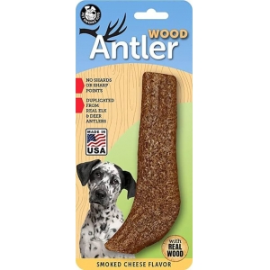 Antler Wood with cheese Barkbone Pet Qwerks - brinquedo de nylon sabor madeira e queijo defumado para roer