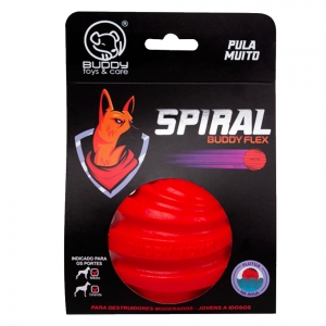 Bola Spiral Buddy Flex - bola resistente e pula muito Buddy Toys