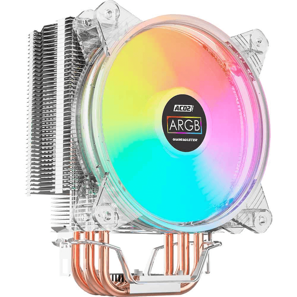 Air Cooler Processado Intel/Amd Kmex RGB AC02 120mm LGA1200/1700