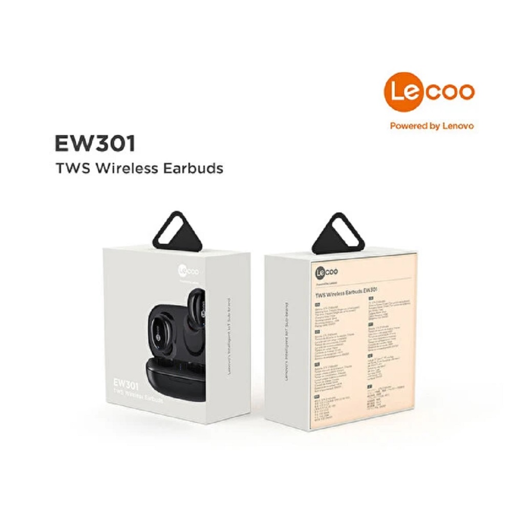 Fone Bluetooth Lenovo Tws Ew301 Preto Bt 5 Lecoo Lenovo