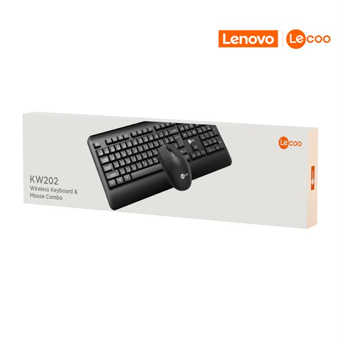 Kit Teclado e Mouse Sem Fio Lenovo Kw202 Lecoo