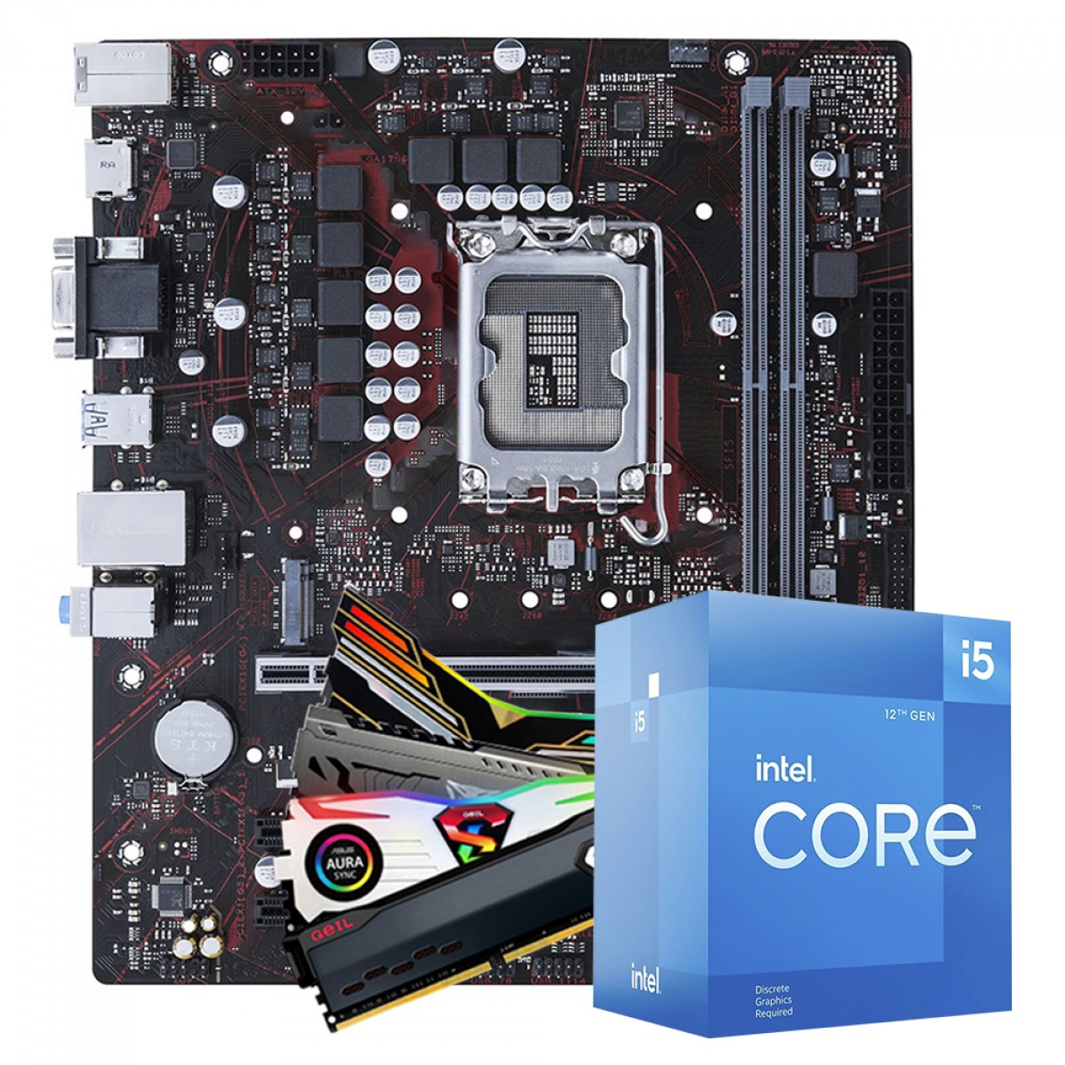 Kit Upgrade Intel Core i5-10400, H410, Memória DDR4 8GB