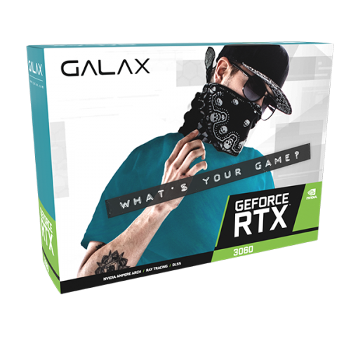 Placa de Video RTX 3060 8GB 128Bits Ddr6 Galax Geforce 1Click Oc 36Nsl8Md6Occ