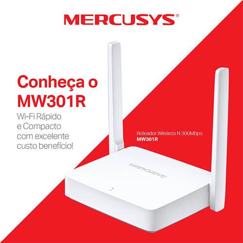 Roteador Wireless N 300Mbps MW301R Mercusys
