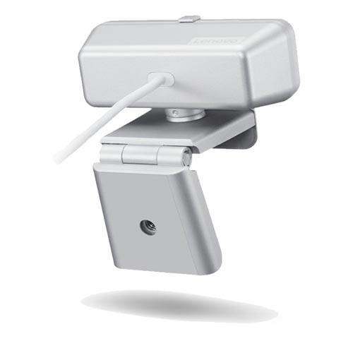 Webcam Lenovo 300 Full HD Com Microfone Integrado, 1080p 30fps, USB, Cinza Claro - GXC1B34793
