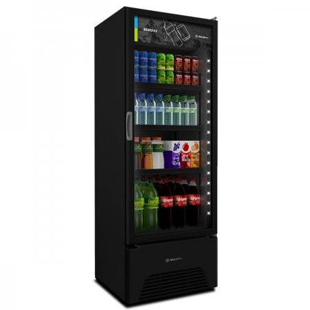 Refrigerador Expositor de Bebidas 406 Litros VB40 All Black Metalfrio