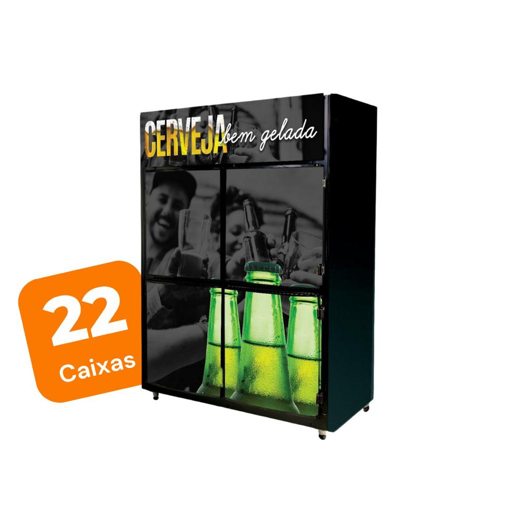 Cervejeira 4 Portas Capacidade para 22 Caixas de Garrafas 600ml Klima