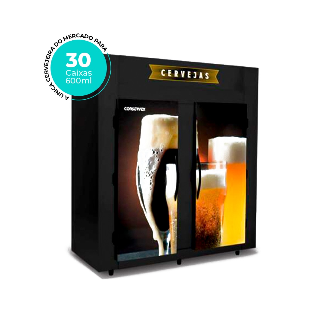 Cervejeira Mini Câmara para Bebidas 2 Portas 2.000 Litros Capacidade de (30CX) Conservex