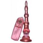 Plug Anal Beaded Butt Plug com Vibrador Multivelocidade à Prova d'Água 16,5 x 5,2 cm - Cor Rosa