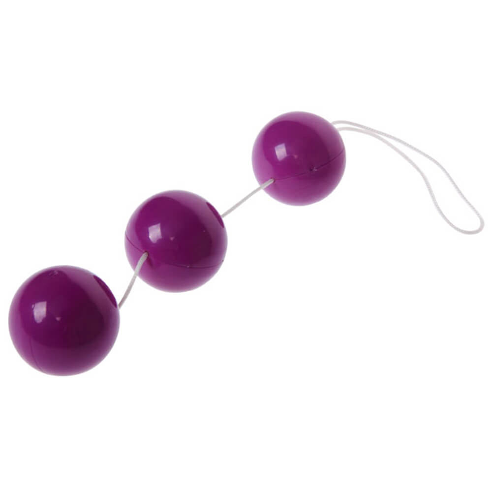 Bolas de Pompoarismo Ben-Wa Sexual Balls com Três Esferas - Cor Roxo