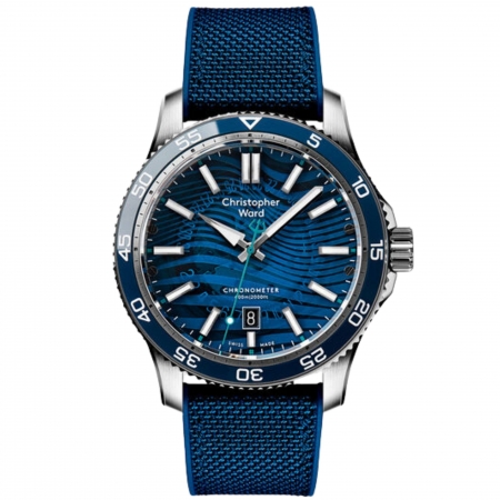 Relógio Christopher Ward C60 Maré Automático Azul C60-42ADC3-S0BB1-HB