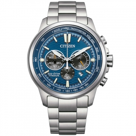 Relógio Citizen Eco-Drive Chrono Titanium Azul CA4570-88L