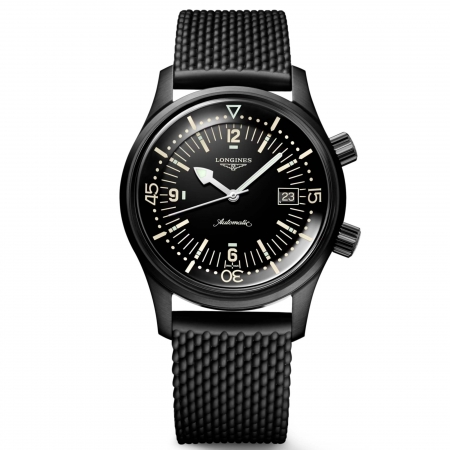Relógio Longines Legend Diver Automático Preto L3.774.2.50.9