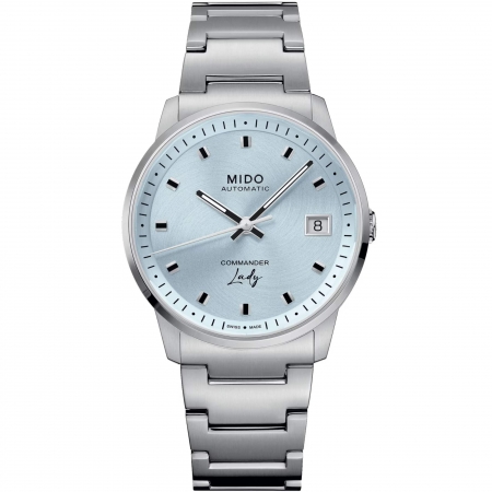 Relógio Mido Commander Lady Automático Azul M021.207.11.041.00