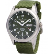 Relógio Seiko 5 Sports Militar Automático Verde SNZG09J1
