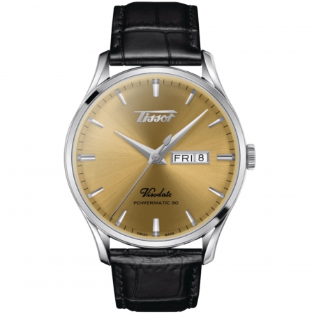 Relógio Tissot Heritage Visodate Powermatic 80 Champanhe T118.430.16.021.00