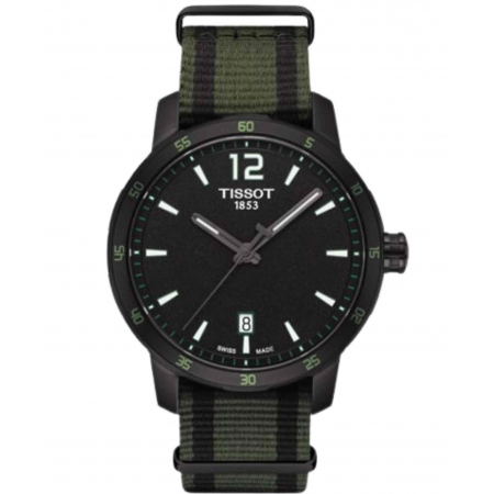 Relógio Tissot Quickster T095.410.37.057.00 Pulseira de Nylon Verde