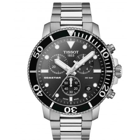 Relógio Tissot Seastar 1000 Chronograph Quartz Preto T120.417.11.051.00