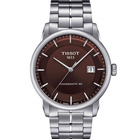 Relógio Tissot T086.407.11.291.00 Luxury Powermatic 80 Marrom