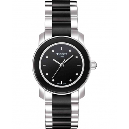Relógio Tissot T-Trend de Cerâmica Preta com Diamante T064.210.22.056.00