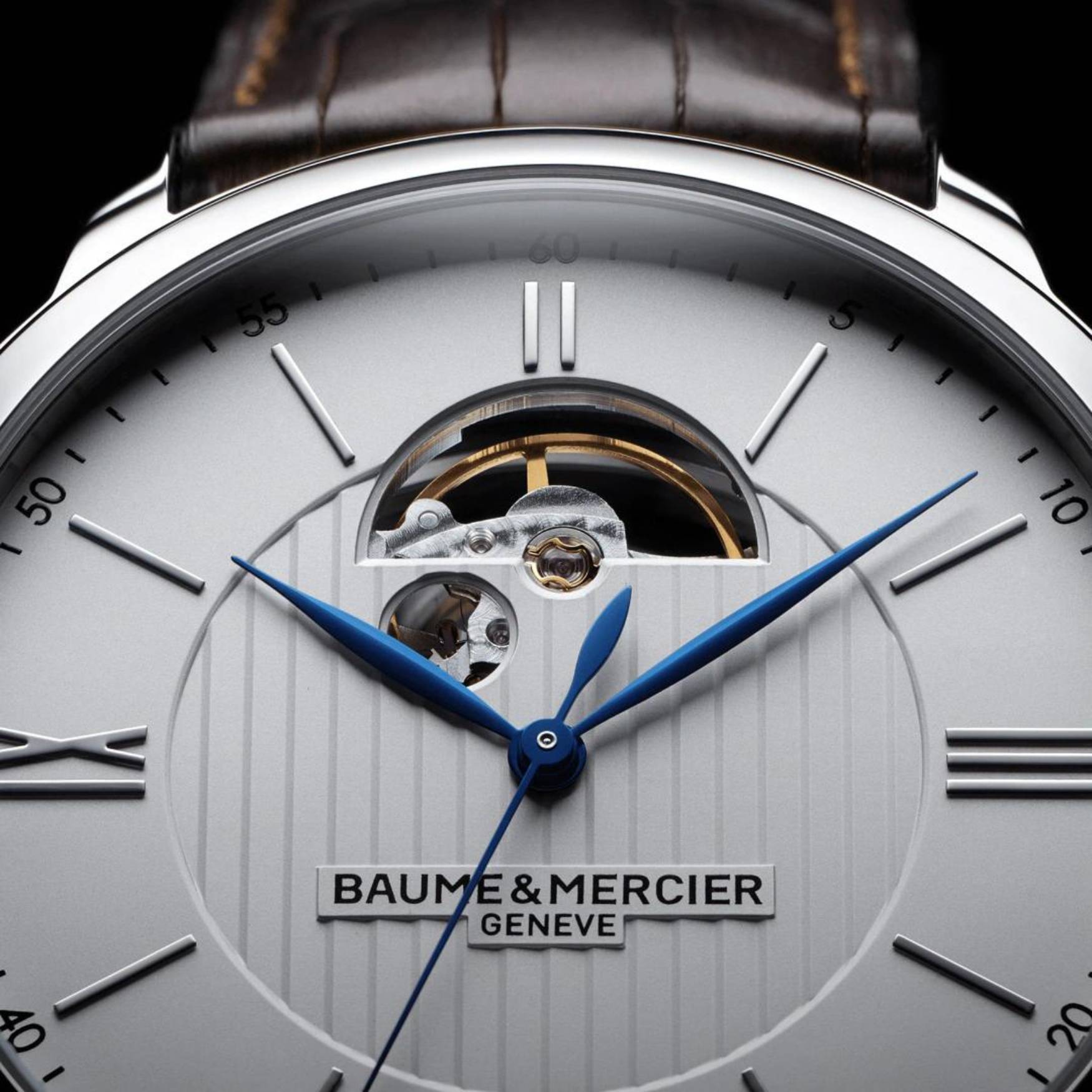 Relógio Baume et Mercier Classima Skeleton Automático Prata 10524