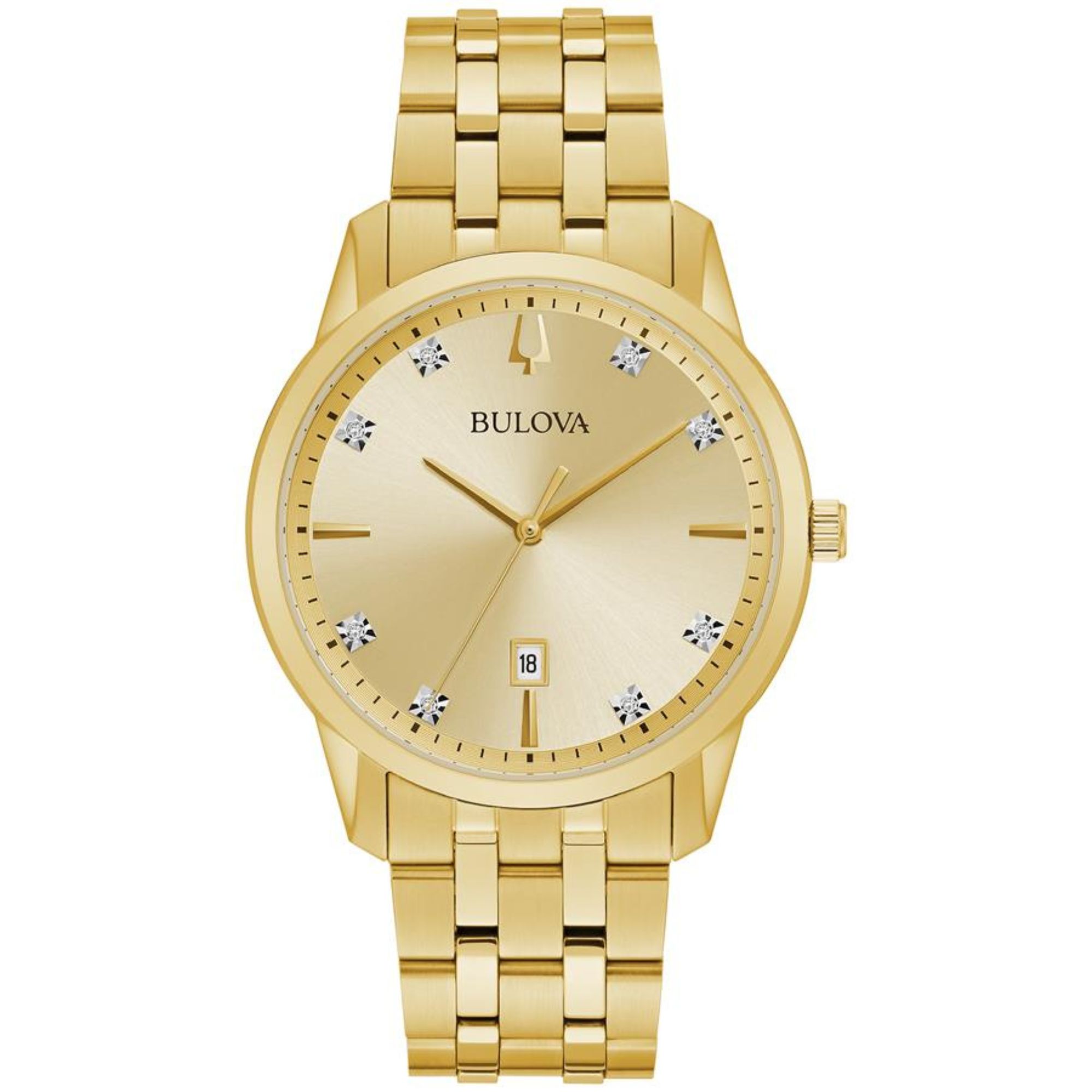 Relógio Bulova Sutton Diamonds Dourado 97D123