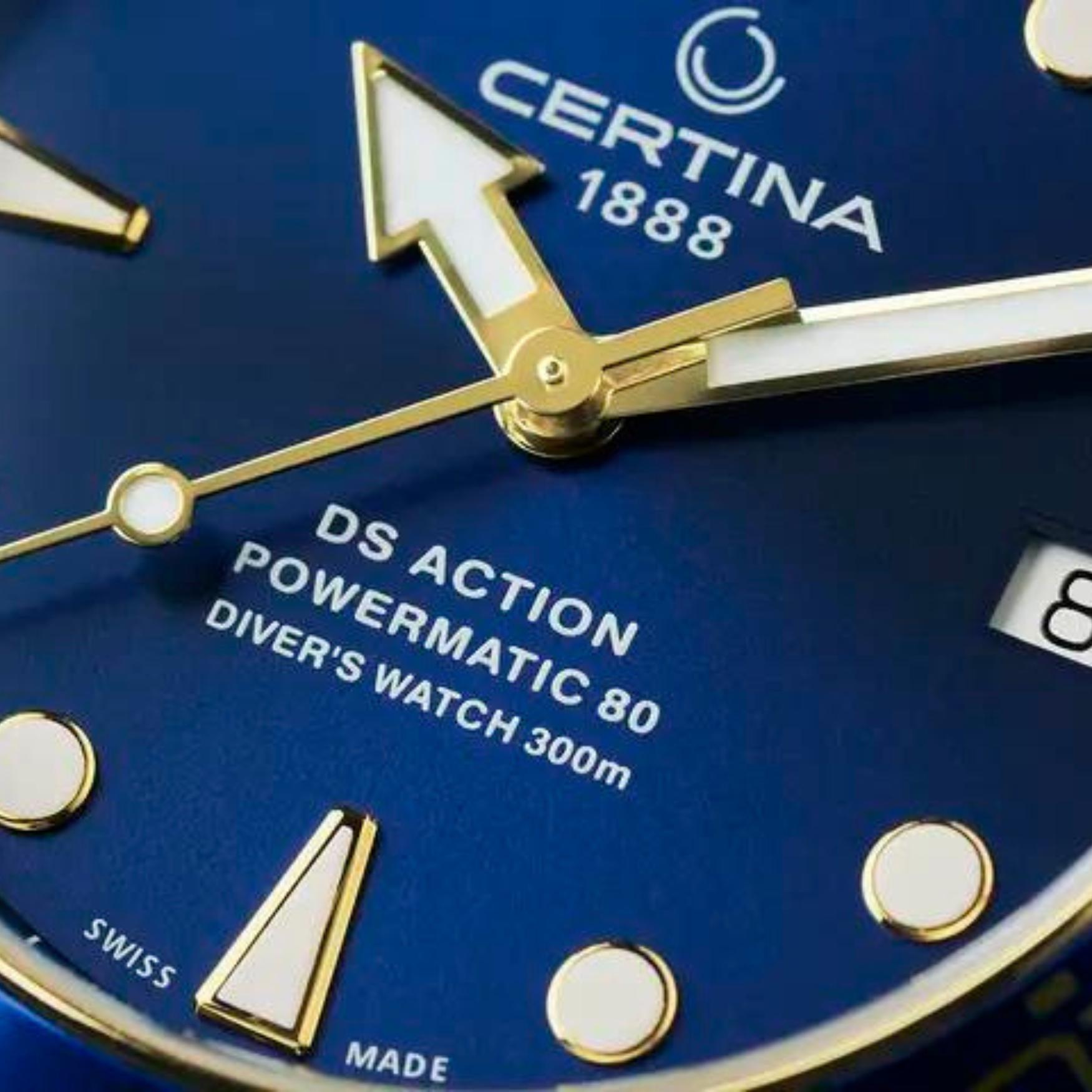 Relógio Certina DS Action Diver Sea Turtle Conservancy Automatico Azul 38mm C032.807.22.041.10