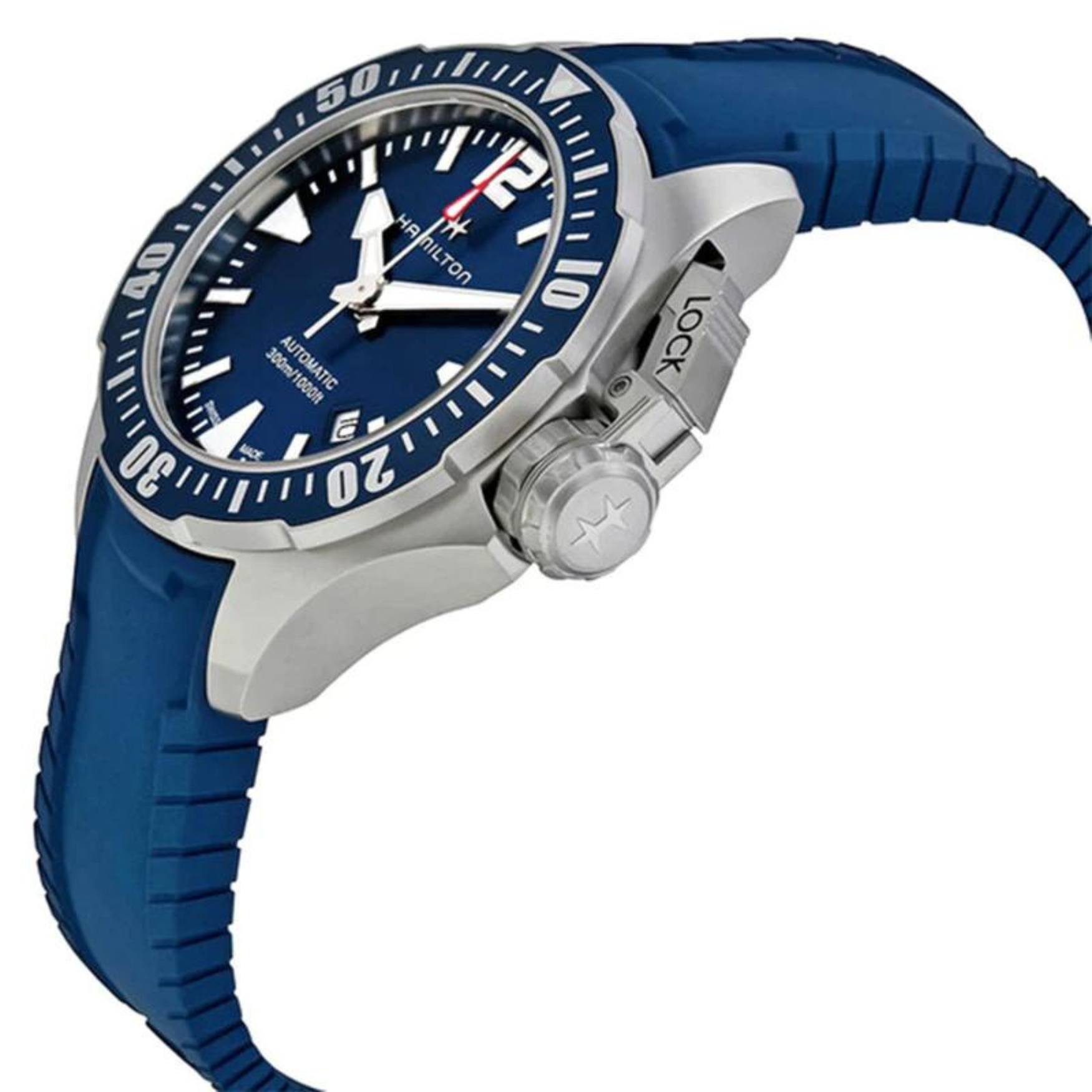 Relógio Hamilton Khaki Navy Frogman Automático Azul H77705345