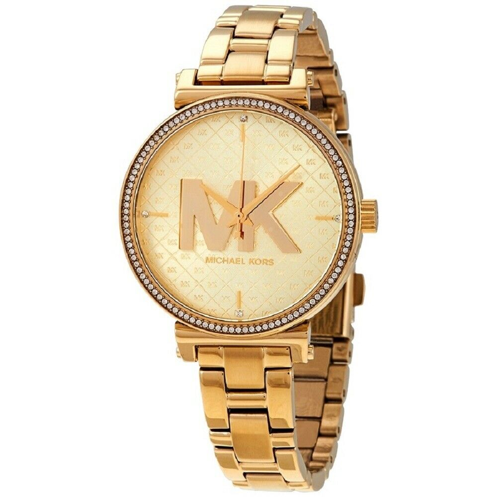 Relógio Michael Kors MK4334 Sofie Quartzo Crystal Gold