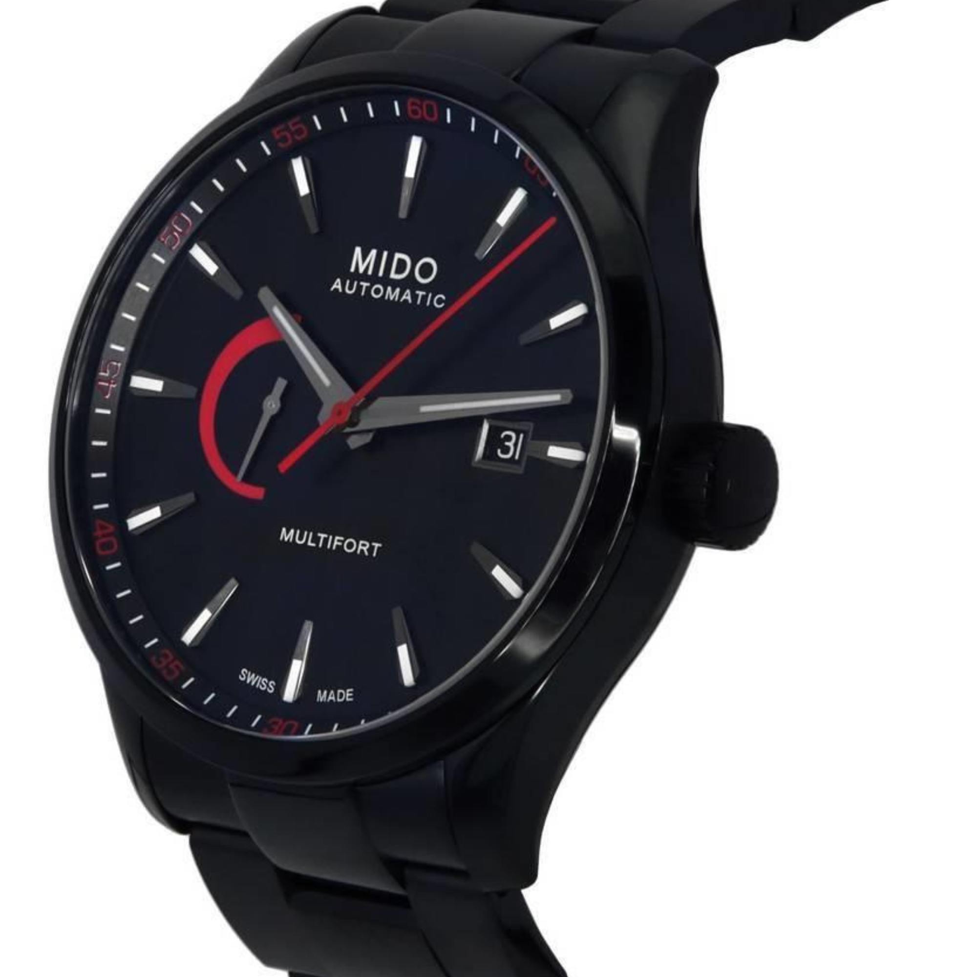 Relógio Mido Multifort Power Reserver Automatico Vermelho M038.424.33.051.00