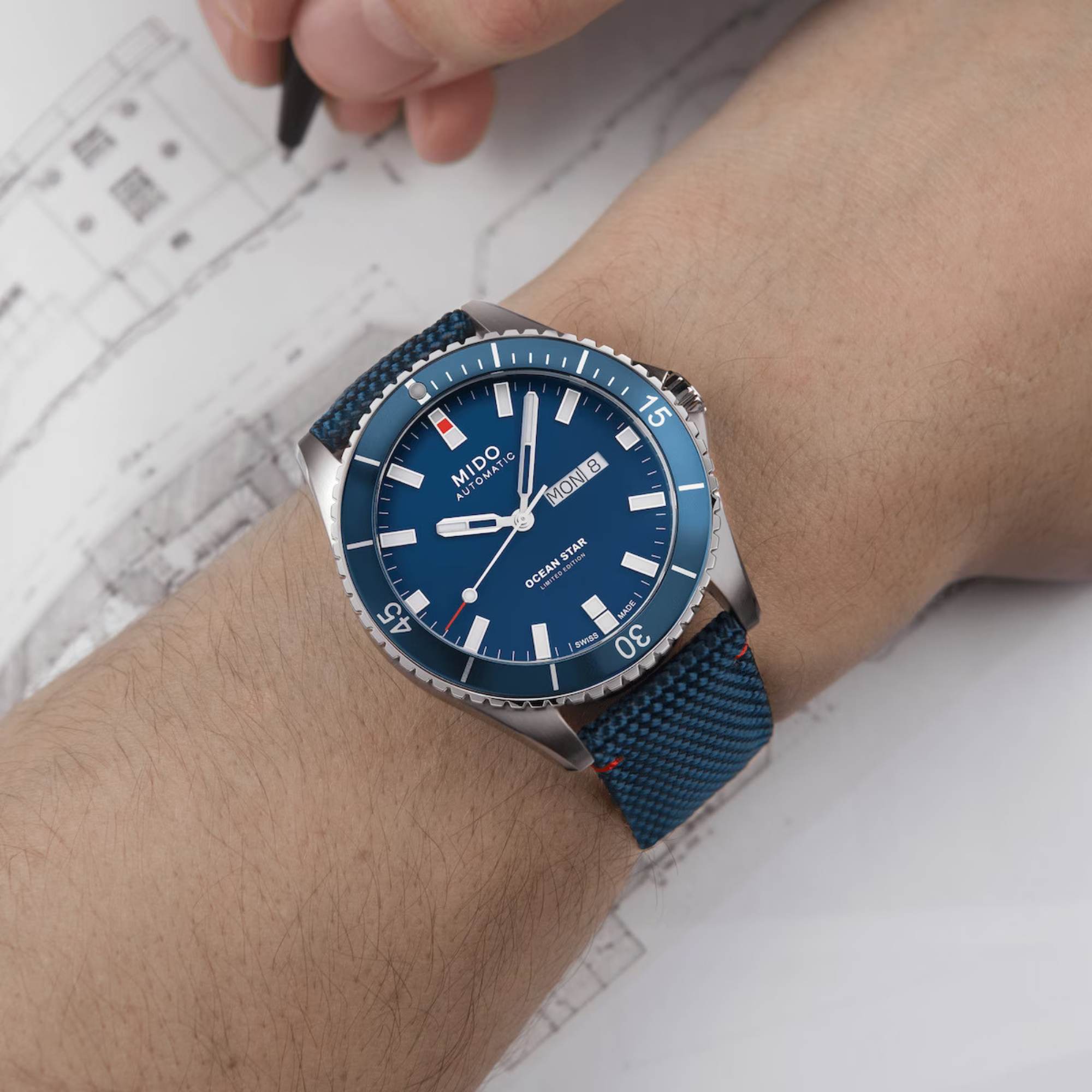 Relógio Mido Ocean Star IBA Limited Edition Automático Azul M026.430.17.041.01