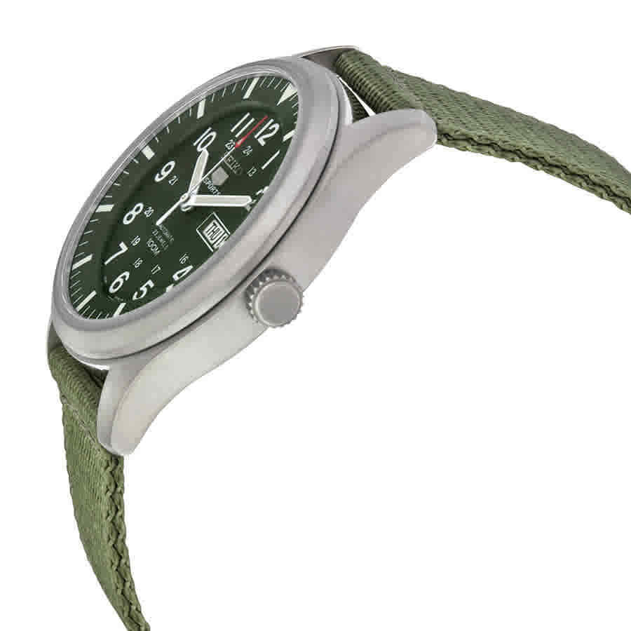 Relógio Seiko 5 Sport Automático Khaki Green Canvas SNZG09