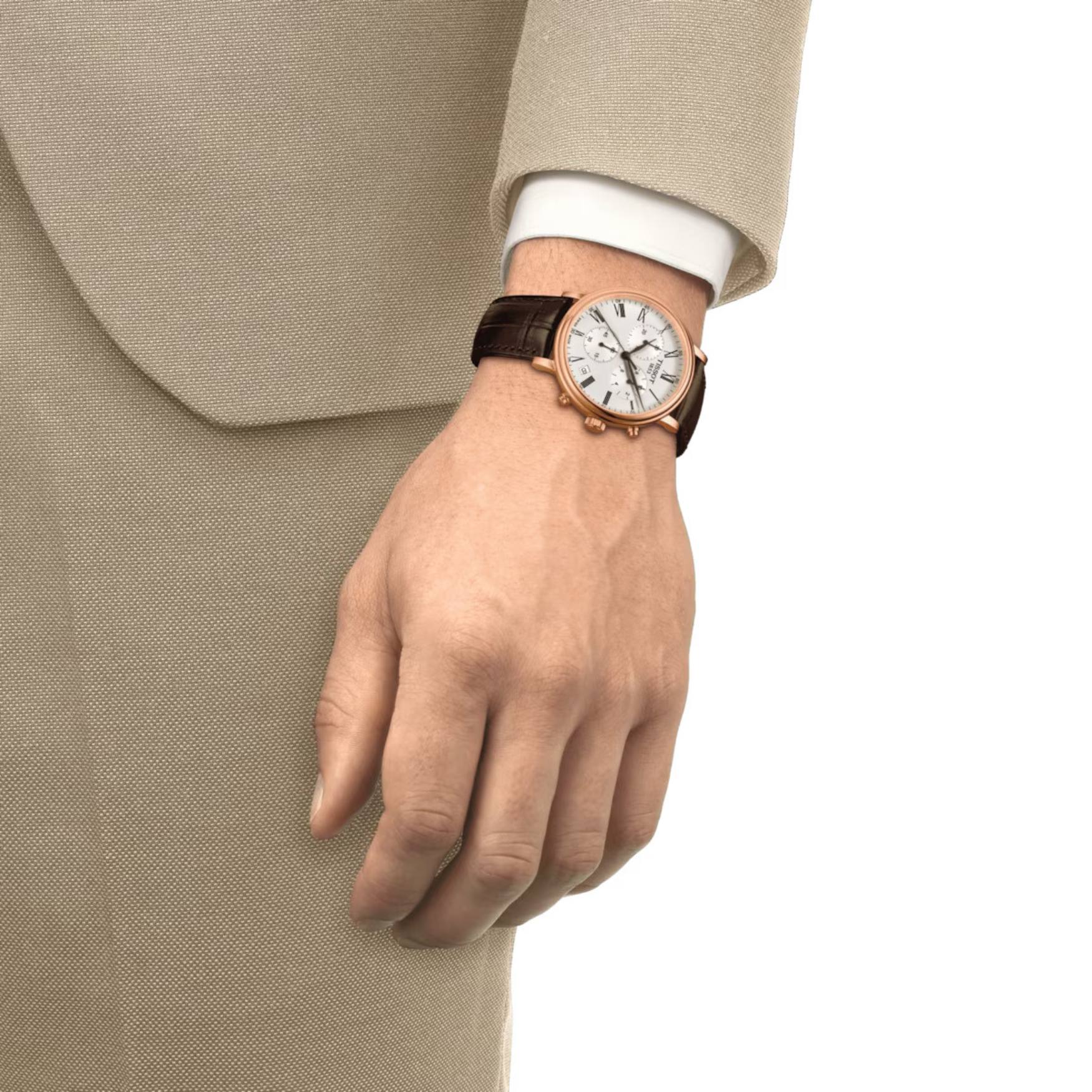 Relógio Tissot Carson Premium Chrono Ouro Rosa T122.417.36.033.00