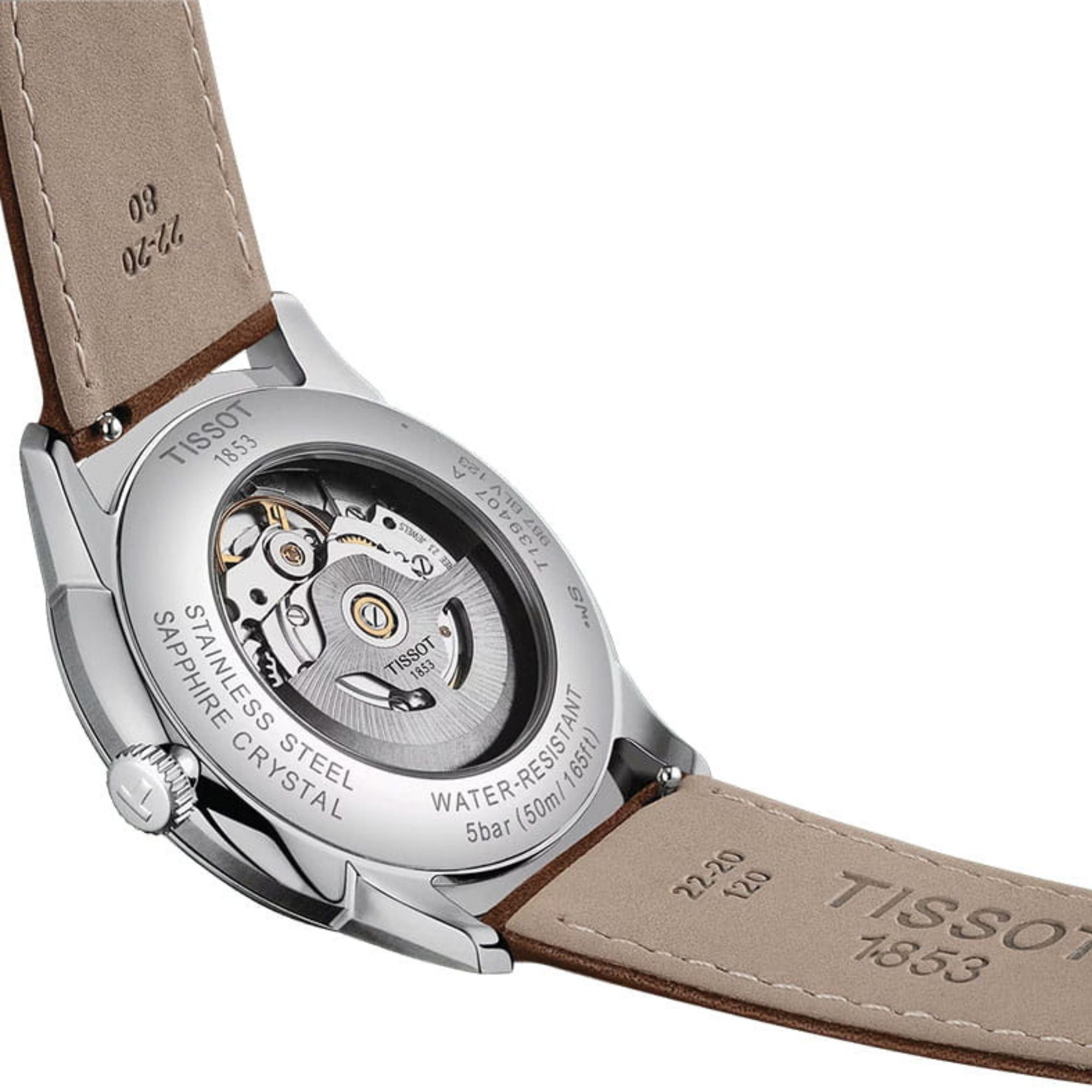 Relógio Tissot Chemin Des Tourelles Powermatic 80 Marfim T139.407.16.261.00 42 mm