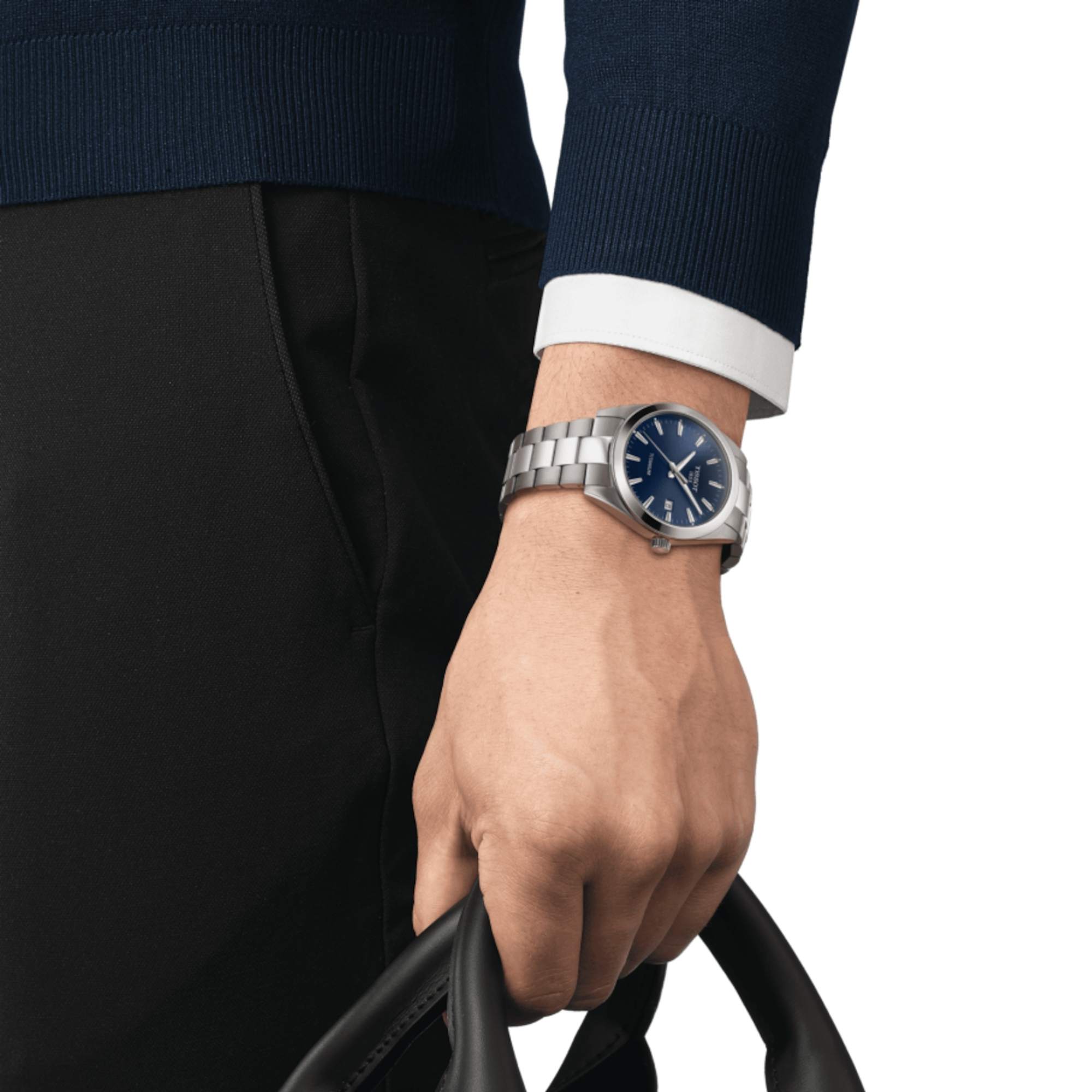 Relógio Tissot Gentleman Titânio Azul T127.410.44.041.00