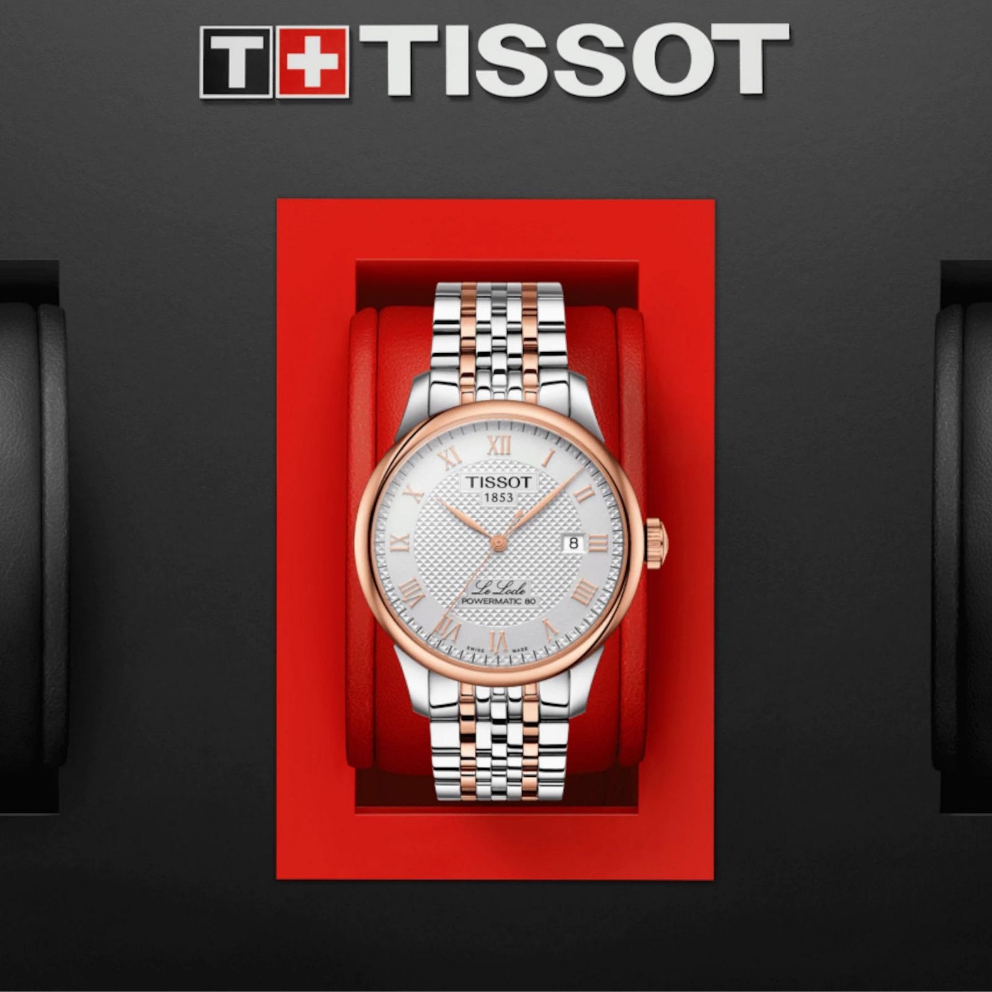 Relógio Tissot Le Locle Powermatic 80 Ouro Rosa T006.407.22.033.00