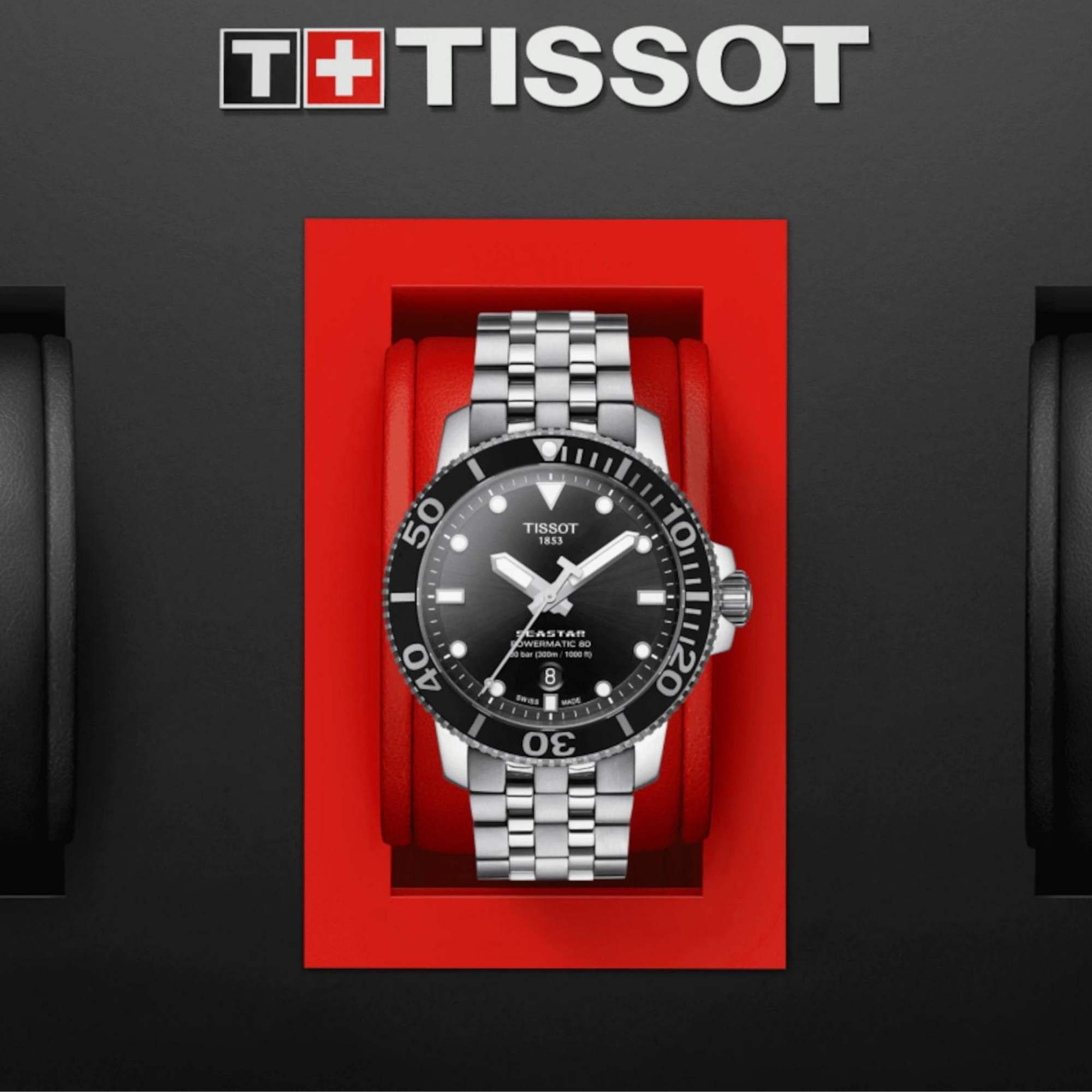 Relógio Tissot  Seastar 1000 Powermatic 80 Preto T120.407.11.051.00