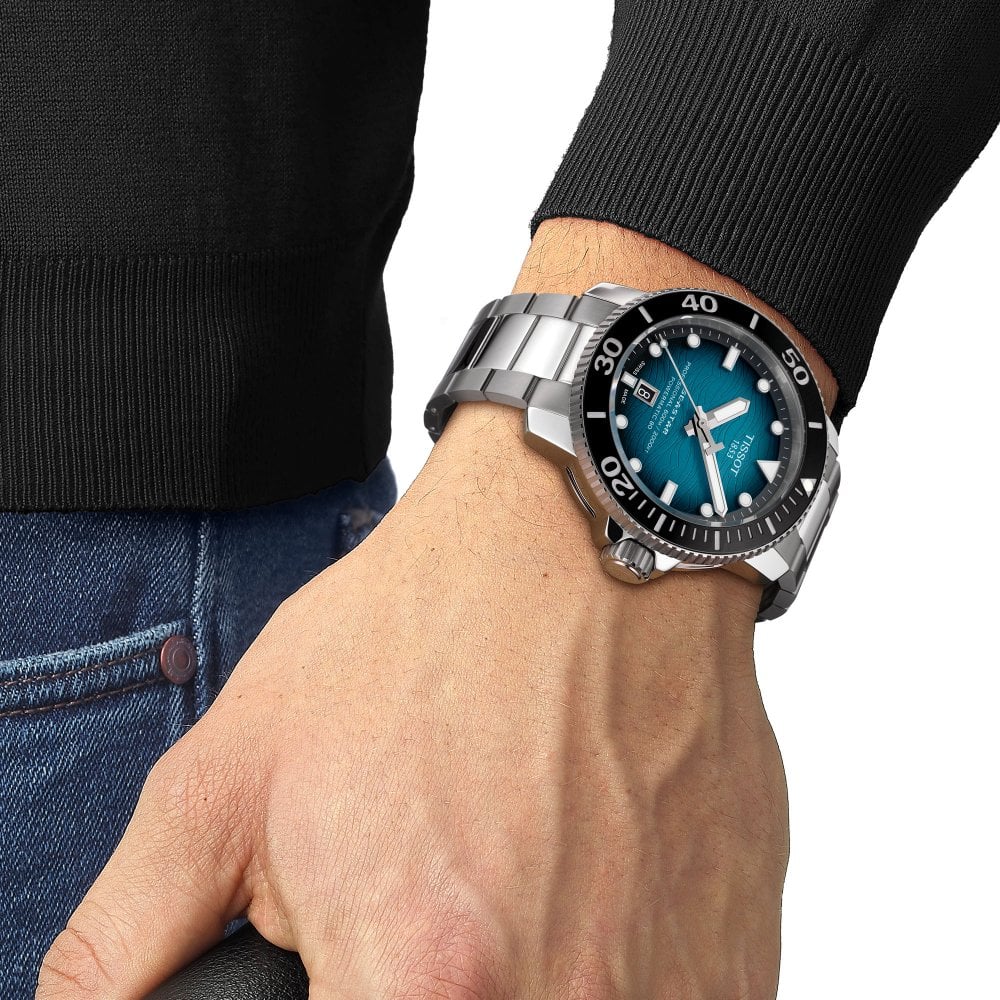 Relógio Tissot Seastar 2000 Powermatic 80 Azul T120.607.11.041.00